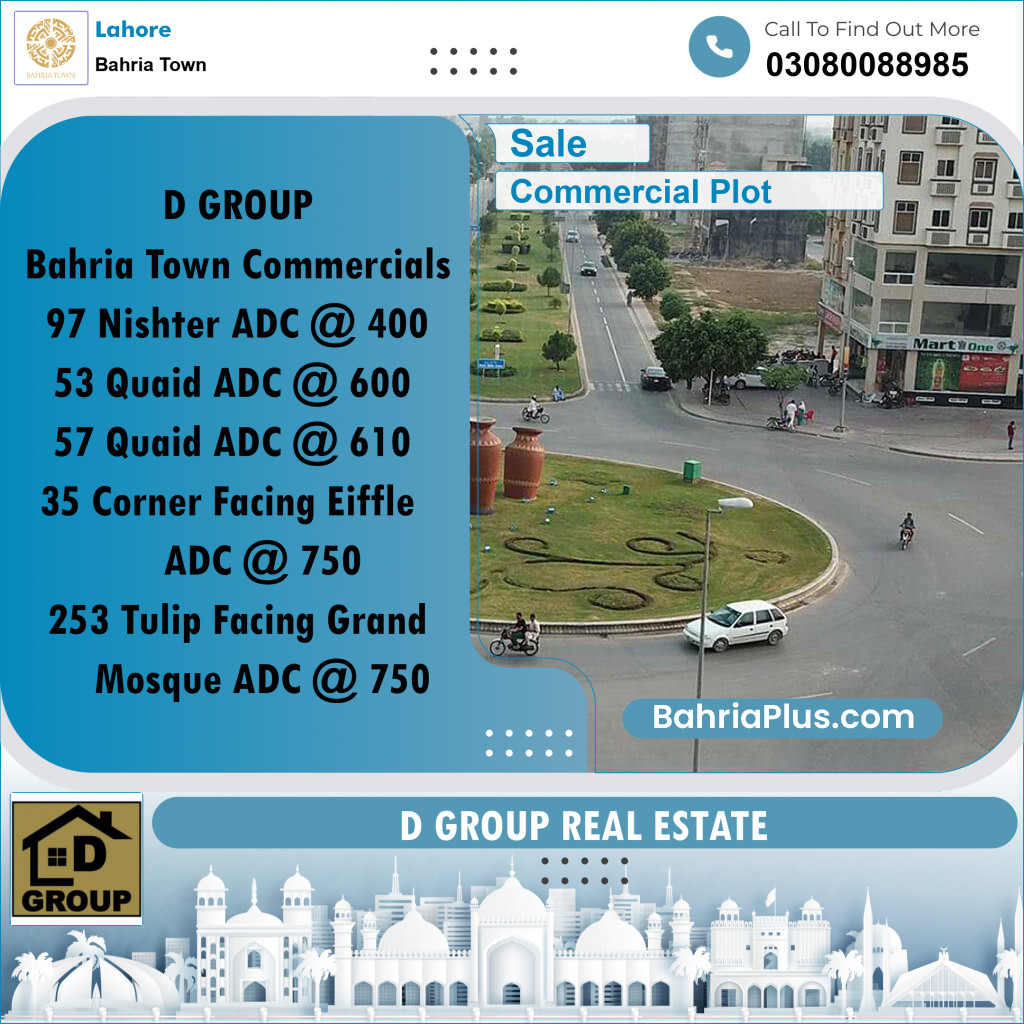 Commercial Plot for Sale in Bahria Town, Lahore - (BP-200046)