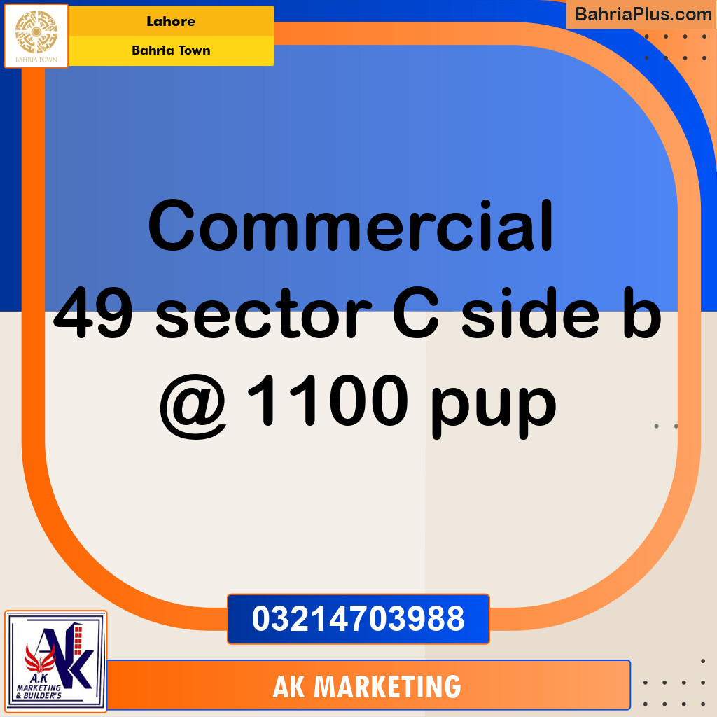 Commercial Plot for Sale in Bahria Town, Lahore - (BP-200082)