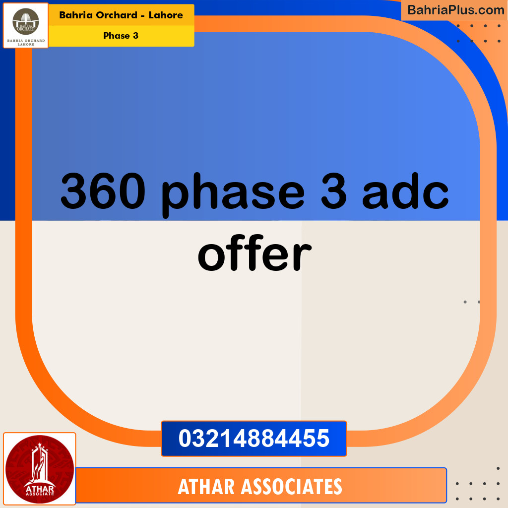 Residential Plot for Sale in Phase 3 -  Bahria Orchard, Lahore - (BP-200105)