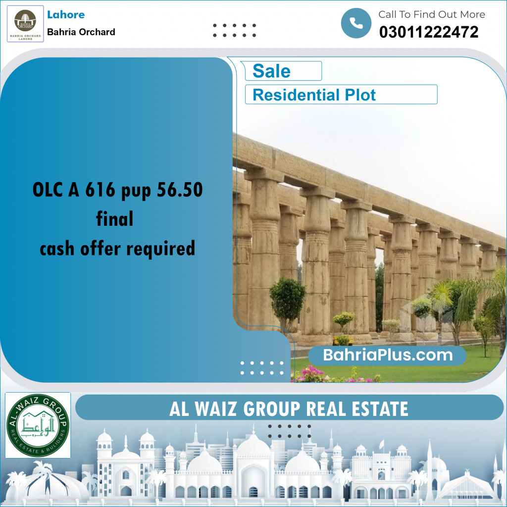 Residential Plot for Sale in Bahria Orchard, Lahore - (BP-200183)