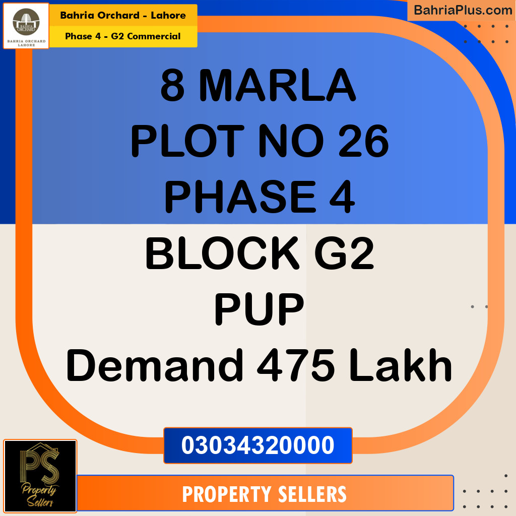 8 Marla Commercial Plot for Sale in Phase 4 - G2 Commercial -  Bahria Orchard, Lahore - (BP-200193)