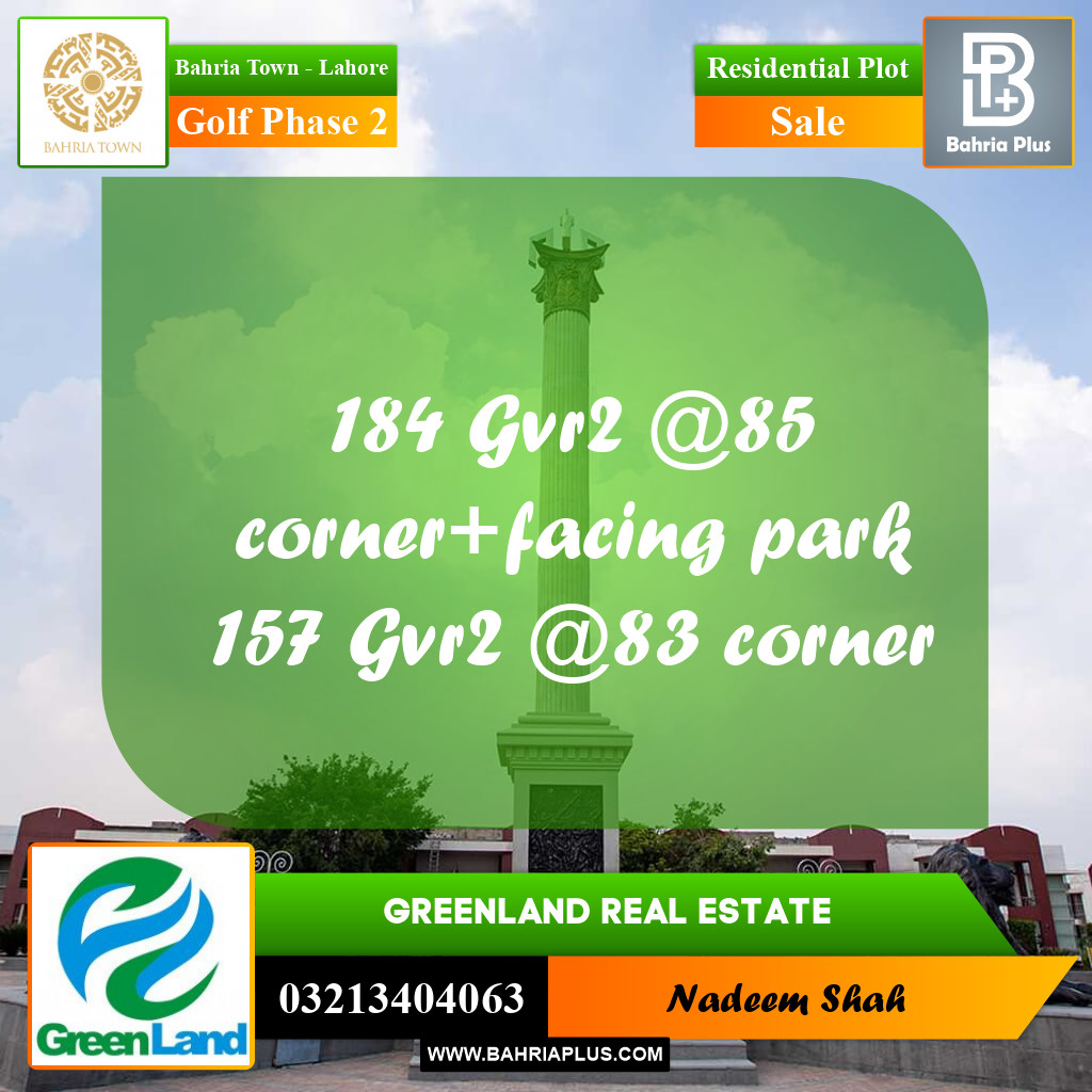 10 Marla Residential Plot for Sale in Golf Phase 2 - Bahria Town, Lahore - (BP-200213)
