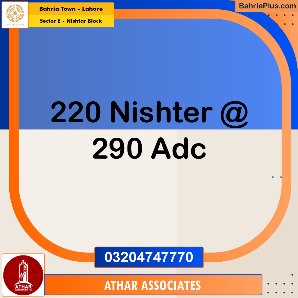 1 Kanal Residential Plot for Sale in Sector E - Nishtar Block -  Bahria Town, Lahore - (BP-200242)
