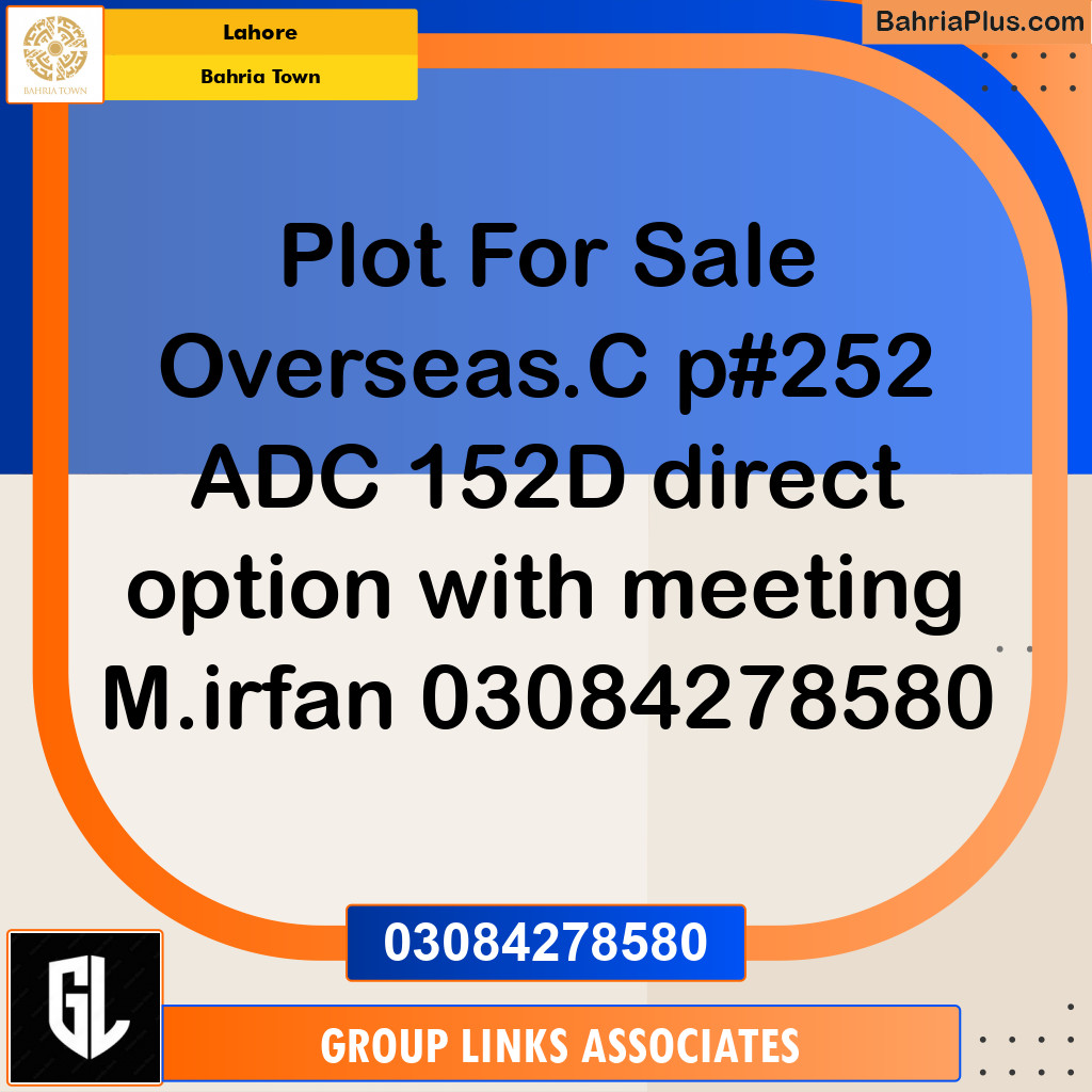 Residential Plot for Sale in Bahria Town, Lahore - (BP-200439)