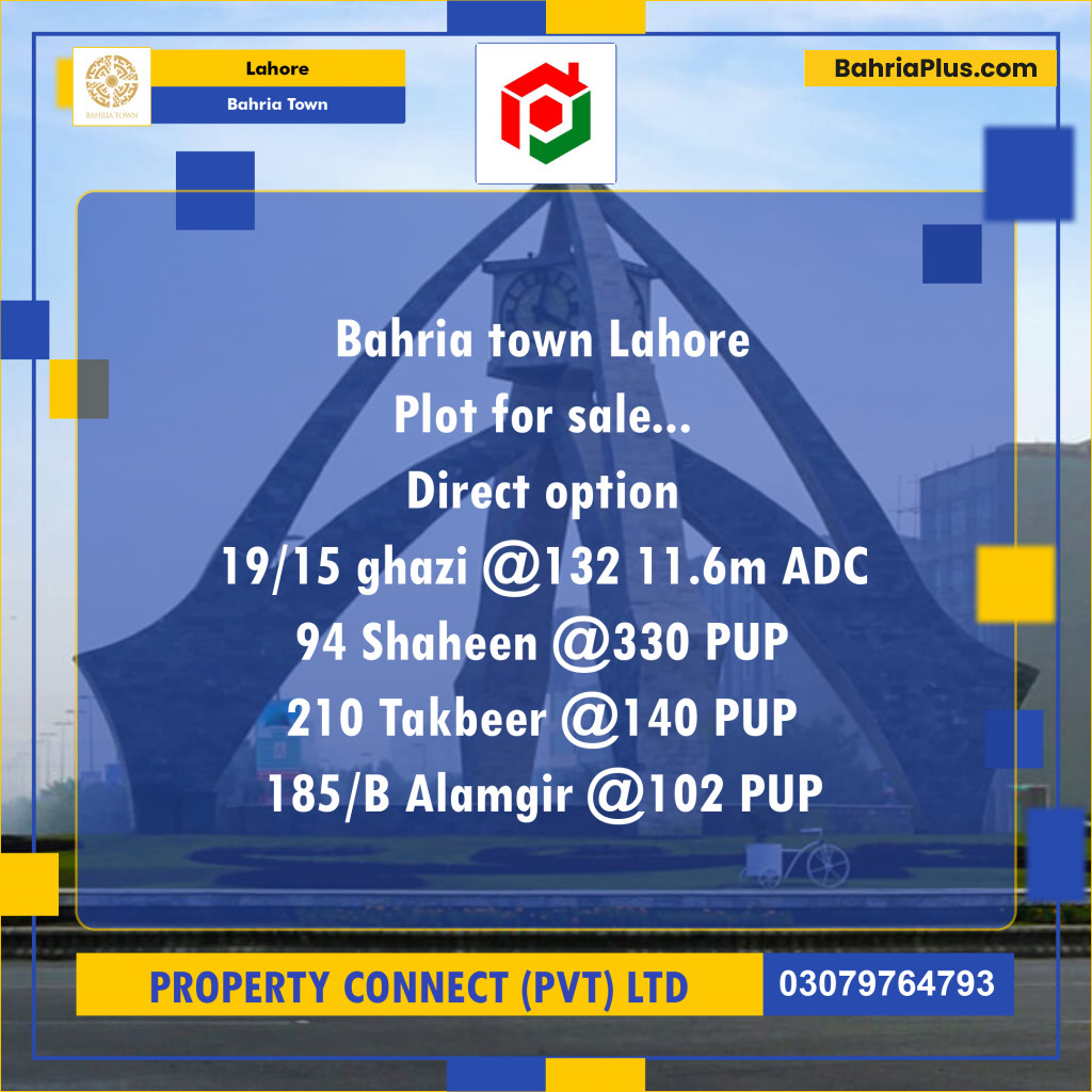 Residential Plot for Sale in Bahria Town, Lahore - (BP-200447)