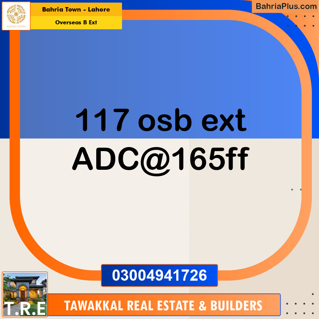 10 Marla Residential Plot for Sale in Overseas B Ext -  Bahria Town, Lahore - (BP-200461)