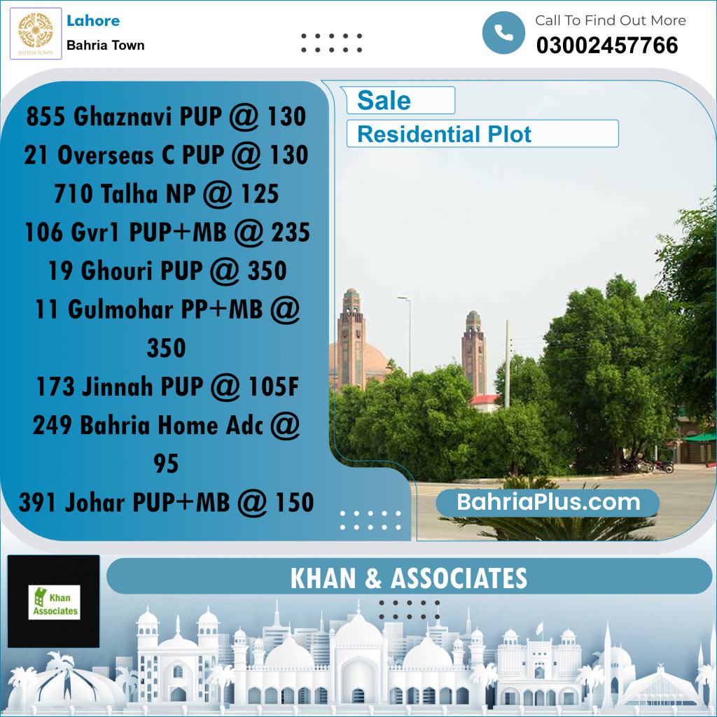 Residential Plot for Sale in Bahria Town, Lahore - (BP-200517)