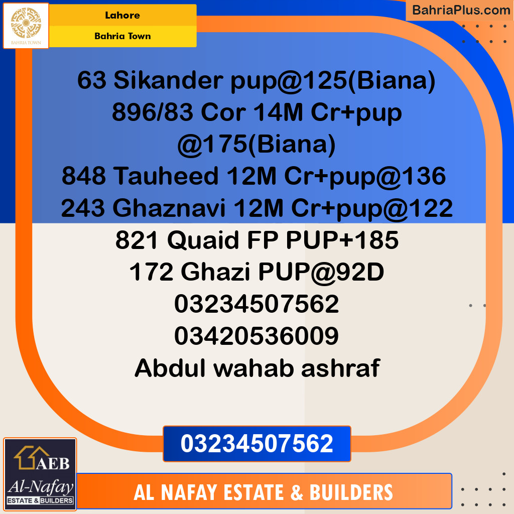 Residential Plot for Sale in Bahria Town, Lahore - (BP-200597)