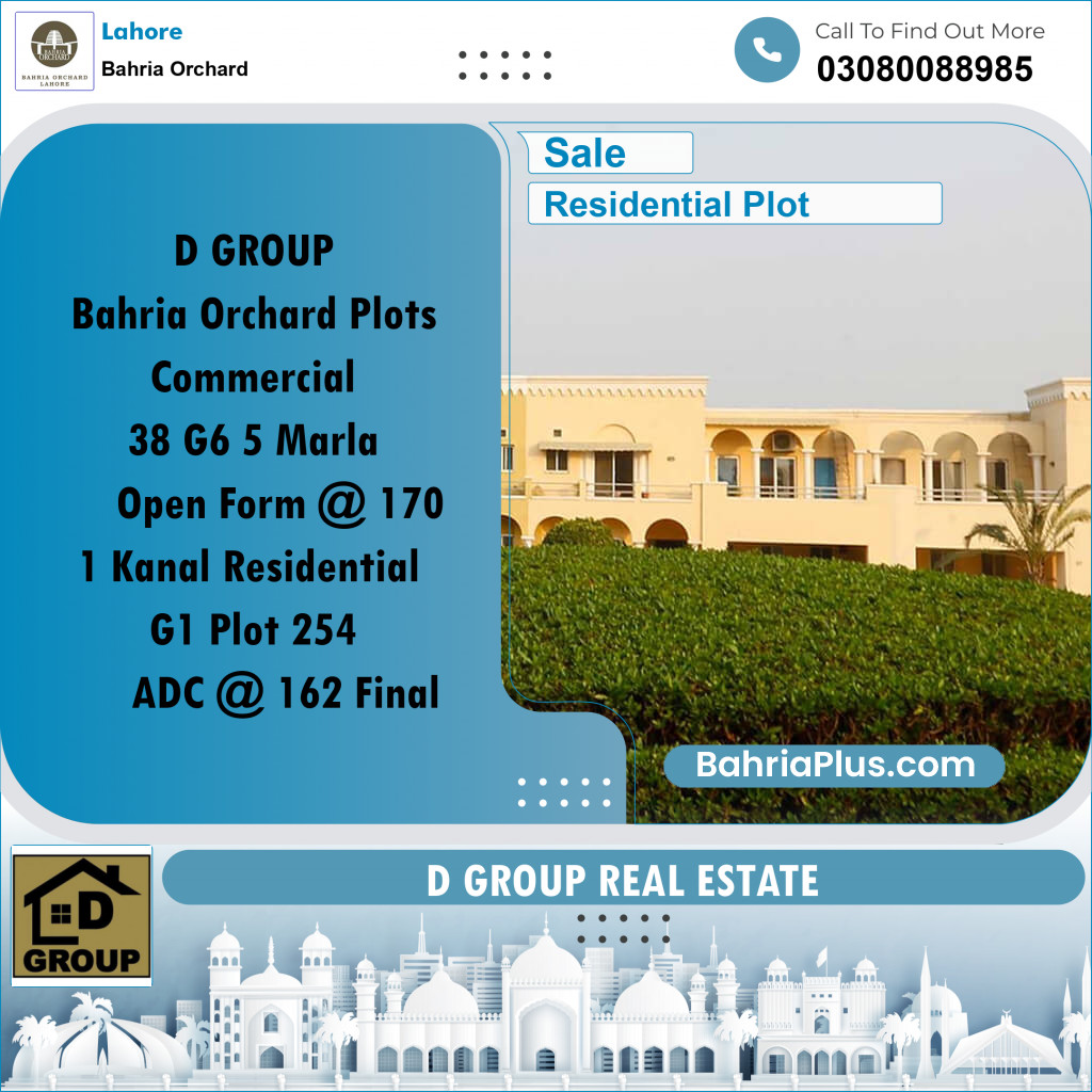 Residential Plot for Sale in Bahria Orchard, Lahore - (BP-200650)