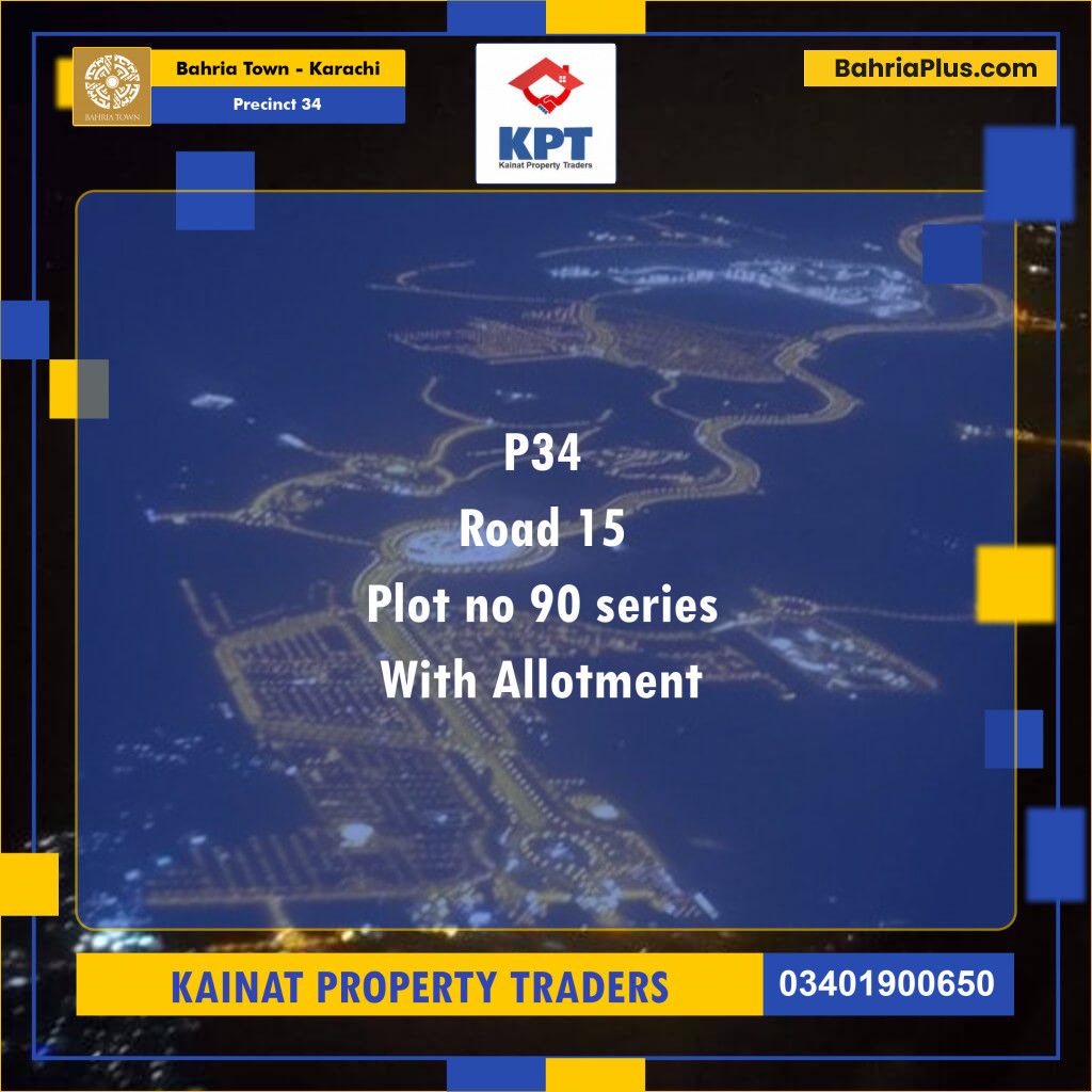Residential Plot for Sale in Precinct 34 -  Bahria Town, Karachi - (BP-200723)