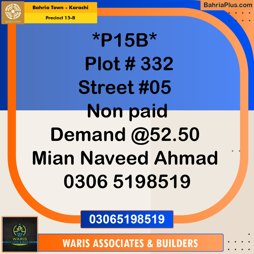 125 Sq. Yards Residential Plot for Sale in Precinct 15-B -  Bahria Town, Karachi - (BP-200741)