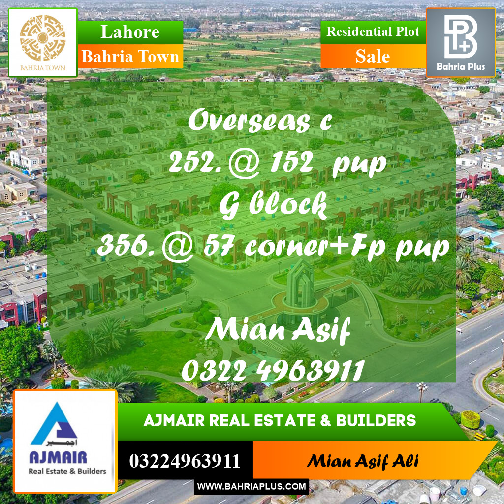 Residential Plot for Sale in Bahria Town, Lahore - (BP-200748)