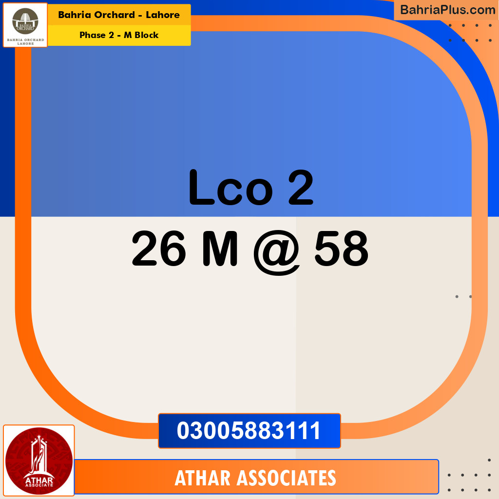 5 Marla Residential Plot for Sale in Phase 2 - M Block -  Bahria Orchard, Lahore - (BP-200761)