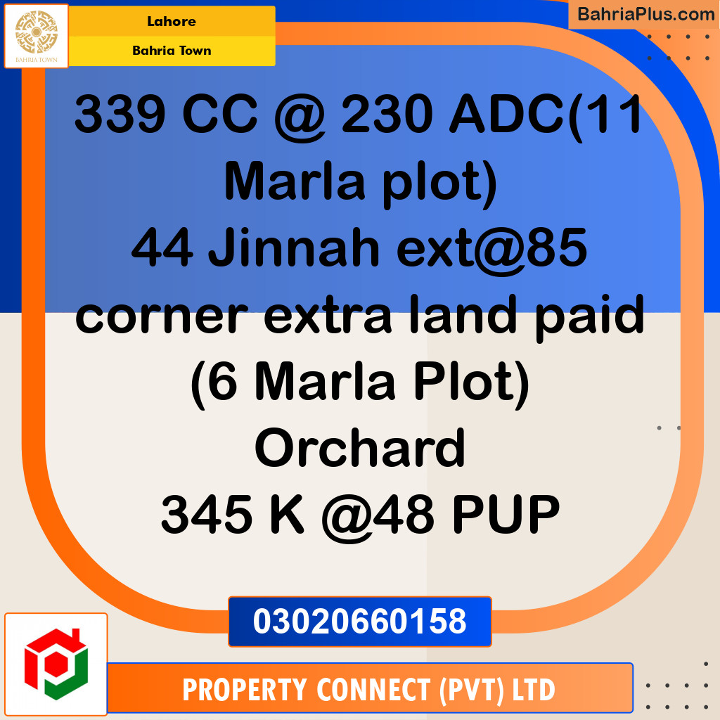 Residential Plot for Sale in Bahria Town, Lahore - (BP-200784)