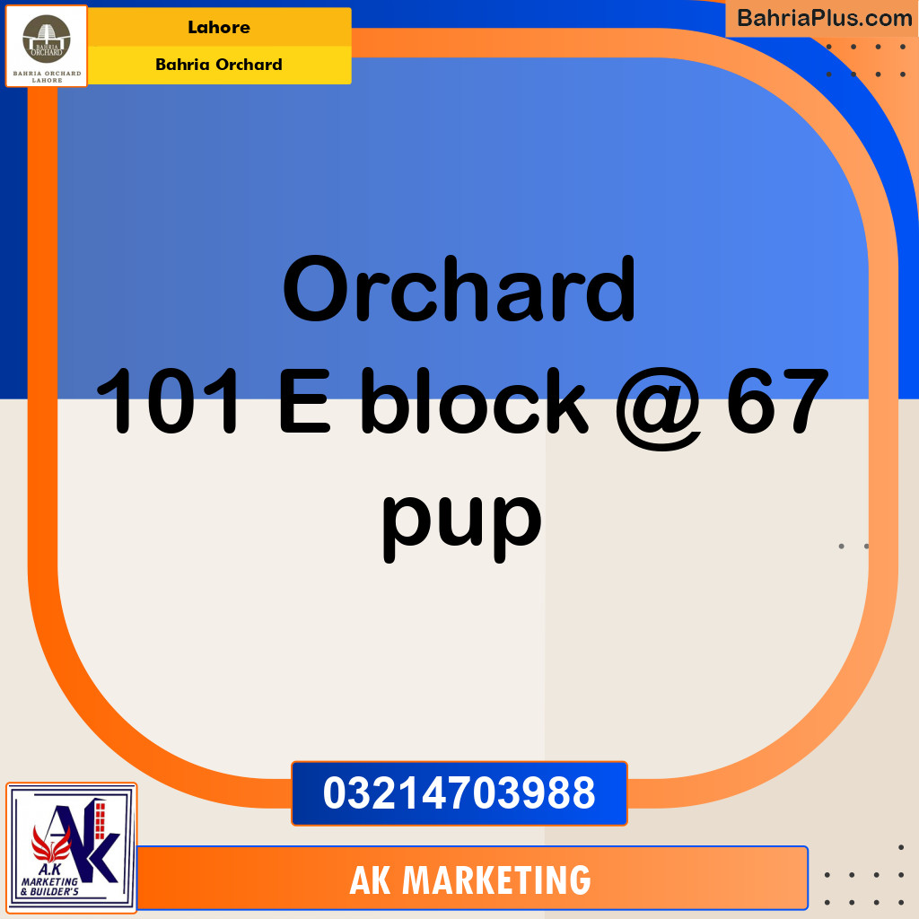 Residential Plot for Sale in Bahria Orchard, Lahore - (BP-200865)