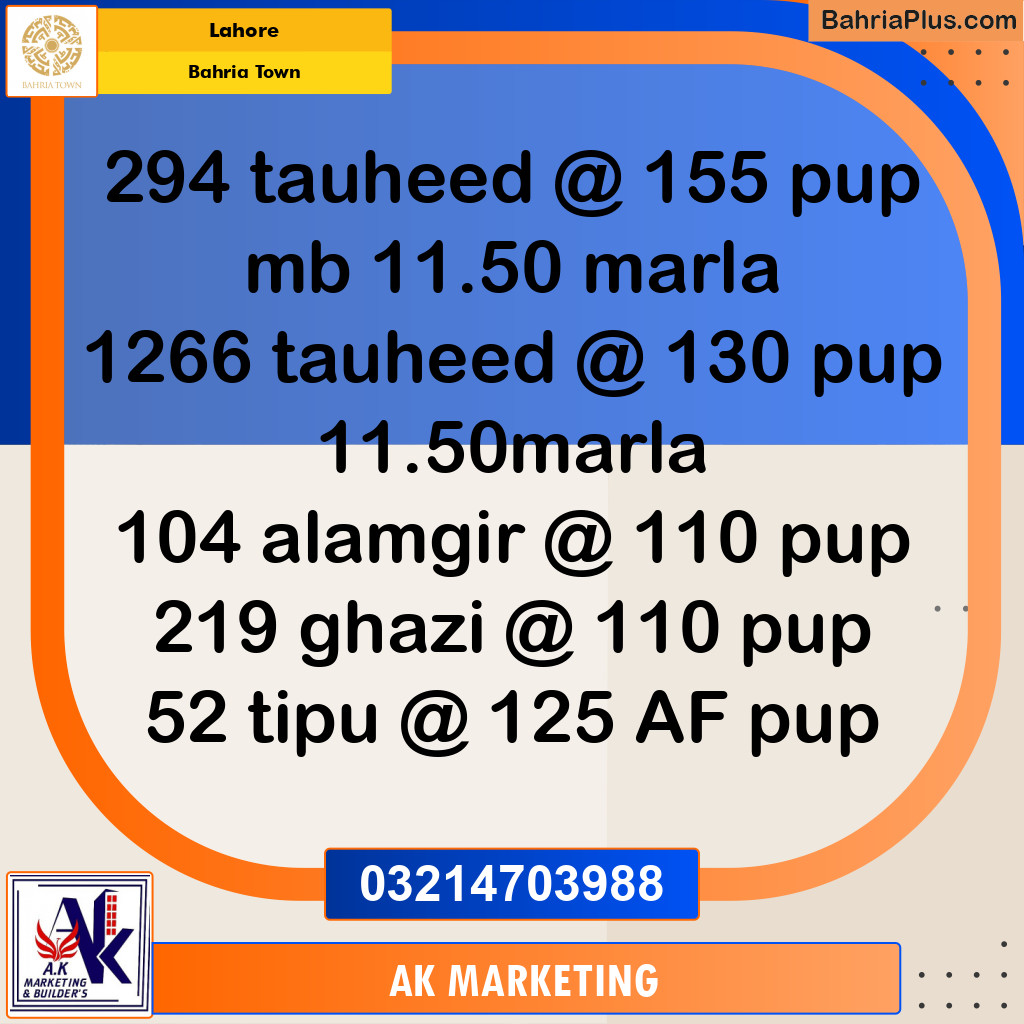 Residential Plot for Sale in Bahria Town, Lahore - (BP-200873)