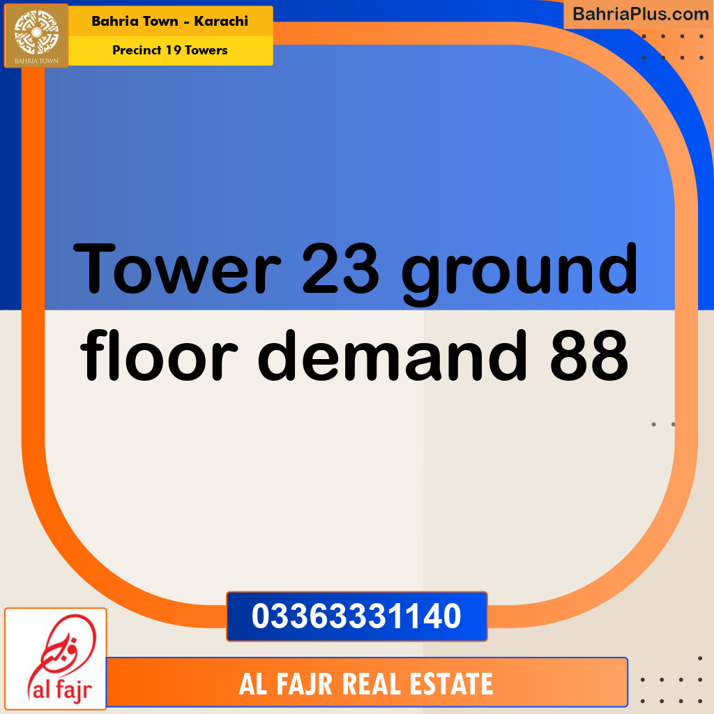 950 Sq. Ft. Residential Apartment for Sale in Precinct 19 Towers -  Bahria Town, Karachi - (BP-200906)