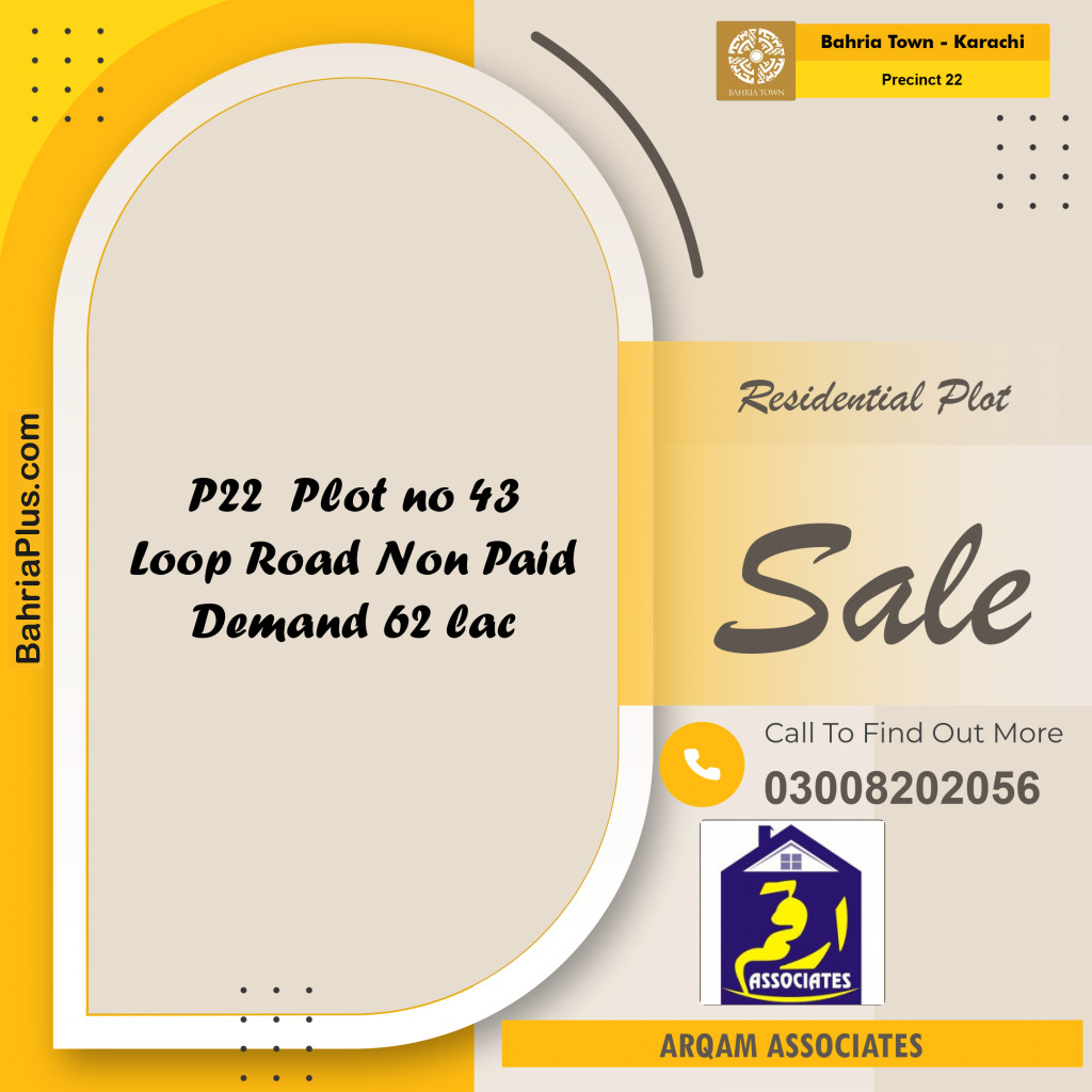 250 Sq. Yards Residential Plot for Sale in Precinct 22 -  Bahria Town, Karachi - (BP-200915)