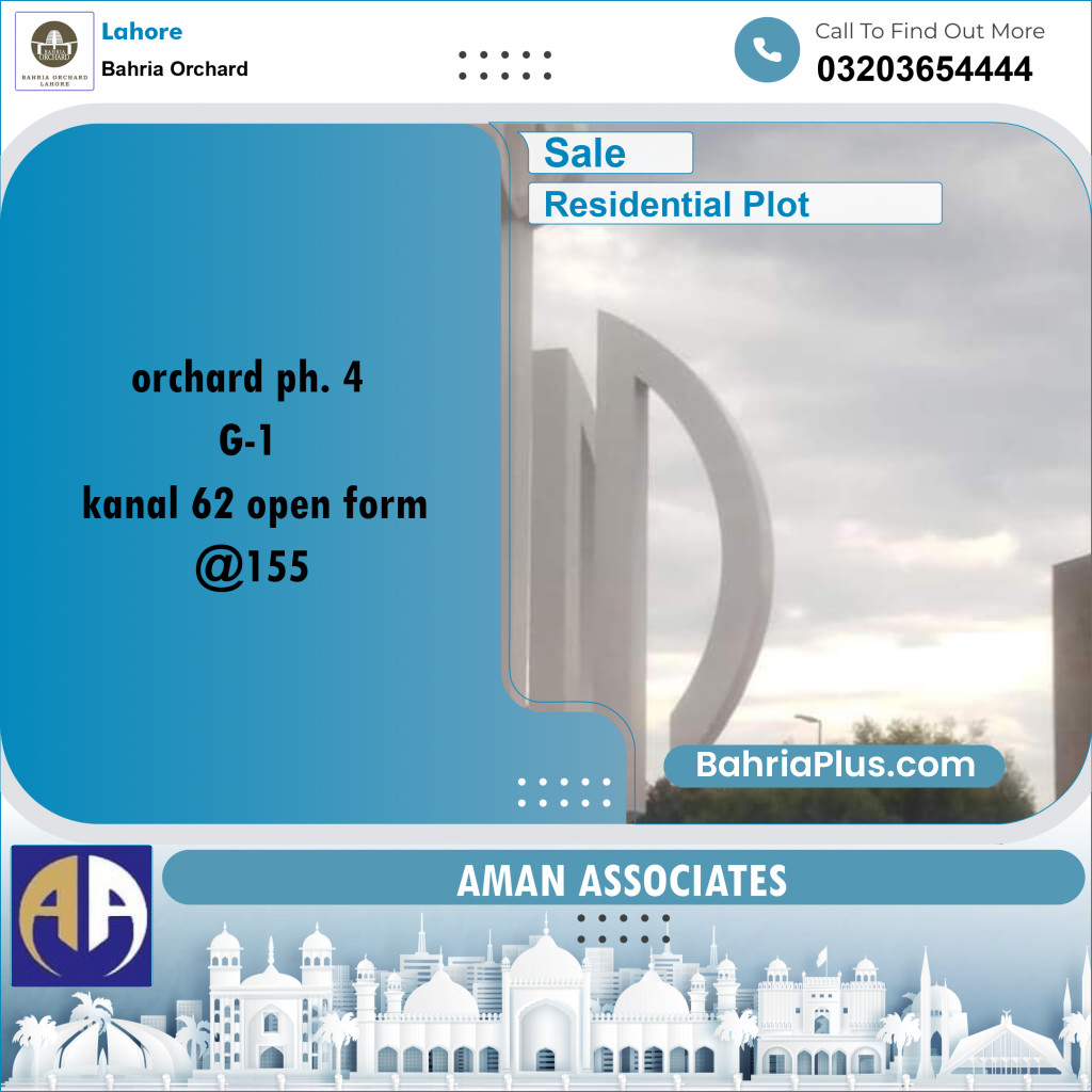 Residential Plot for Sale in Bahria Orchard, Lahore - (BP-200929)