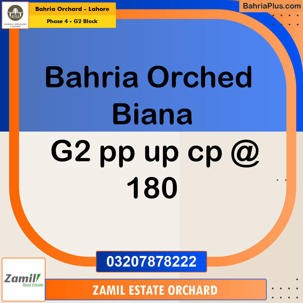 1 Kanal Residential Plot for Sale in Phase 4 - G2 Block -  Bahria Orchard, Lahore - (BP-200935)