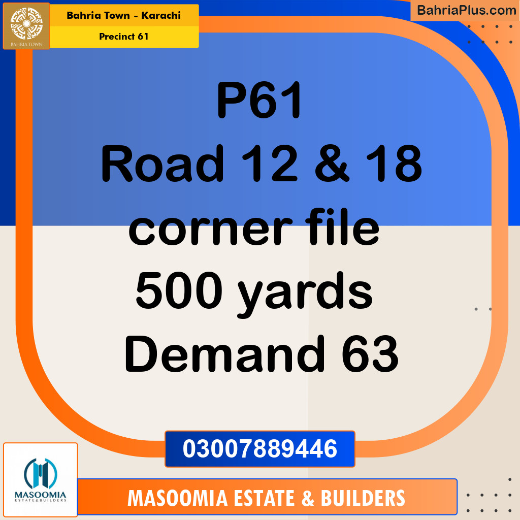 Residential Plot for Sale in Precinct 61 -  Bahria Town, Karachi - (BP-200949)