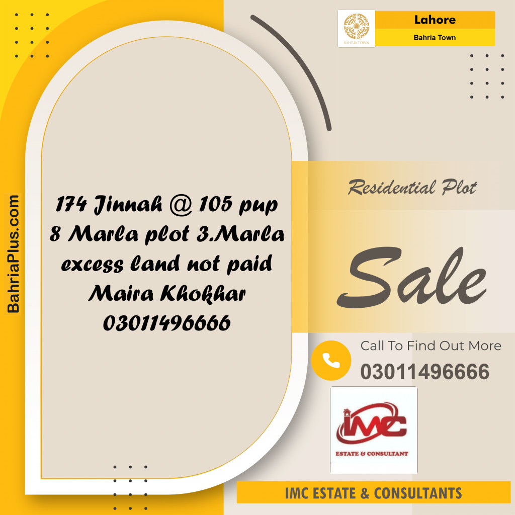 Residential Plot for Sale in Bahria Town, Lahore - (BP-200957)