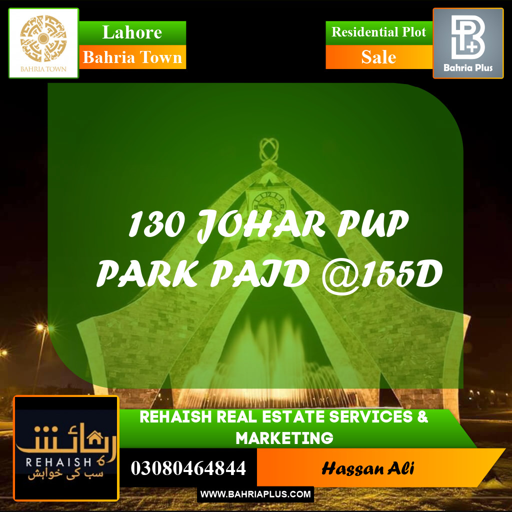Residential Plot for Sale in Bahria Town, Lahore - (BP-200971)