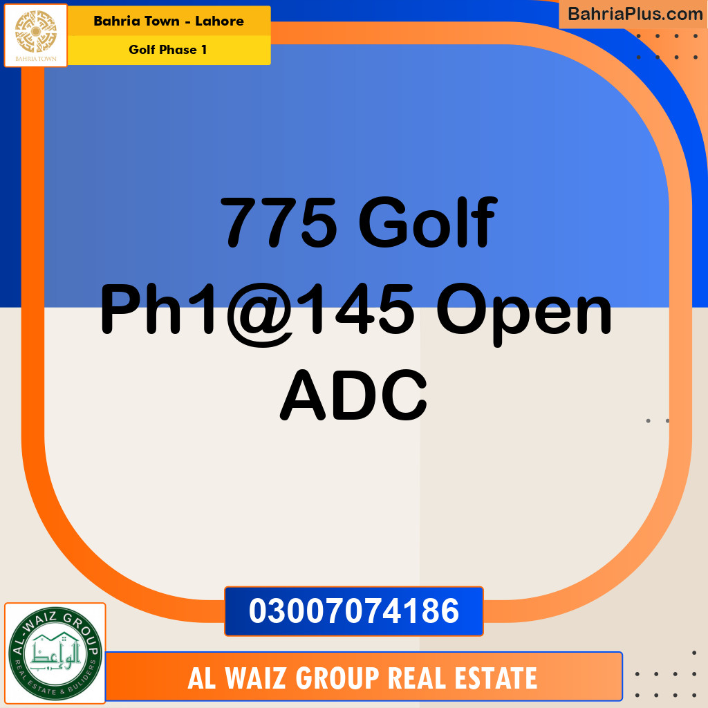 13 Marla Residential Plot for Sale in Golf Phase 1 -  Bahria Town, Lahore - (BP-200994)