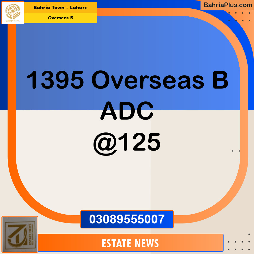 Residential Plot for Sale in Overseas B -  Bahria Town, Lahore - (BP-201045)