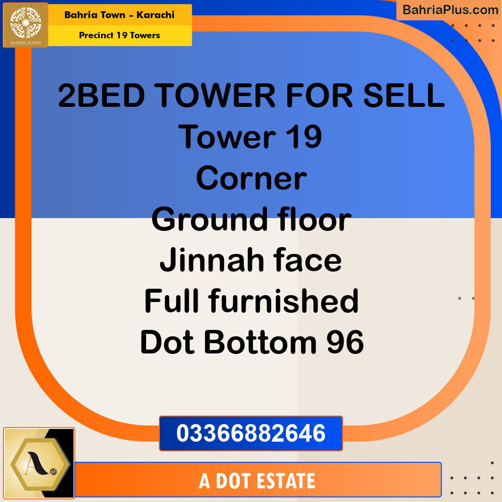950 Sq. Ft. Residential Apartment for Sale in Precinct 19 Towers -  Bahria Town, Karachi - (BP-201104)