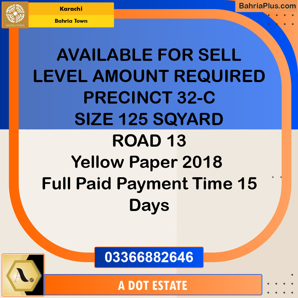 125 Sq. Yards Residential Plot for Sale in Bahria Town, Karachi - (BP-201108)