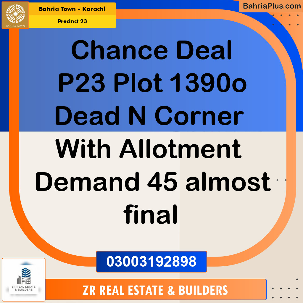 125 Sq. Yards Residential Plot for Sale in Precinct 23 -  Bahria Town, Karachi - (BP-201136)