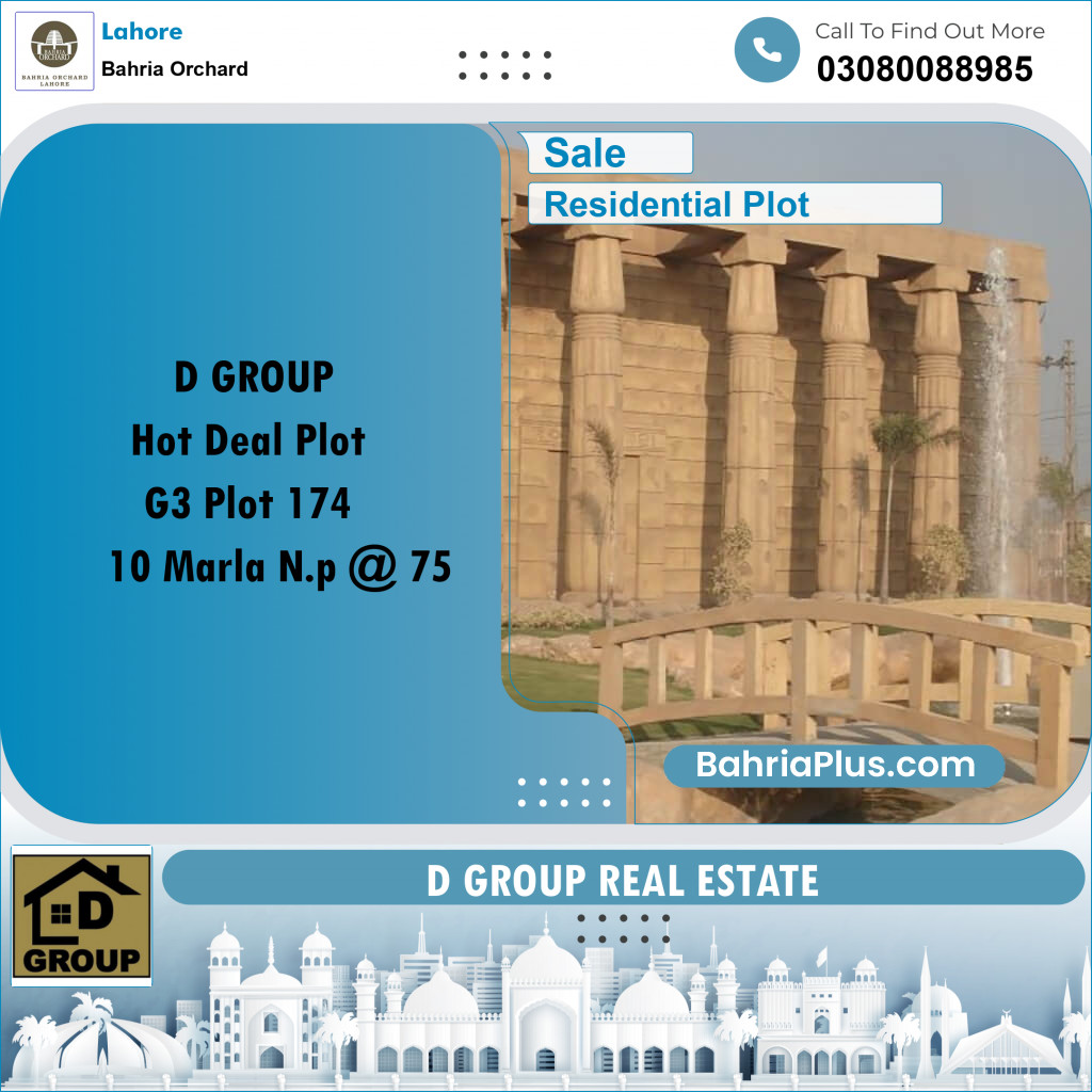 Residential Plot for Sale in Bahria Orchard, Lahore - (BP-201153)