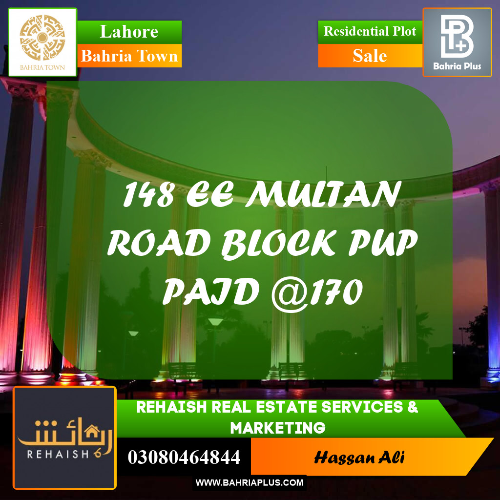 Residential Plot for Sale in Bahria Town, Lahore - (BP-201166)