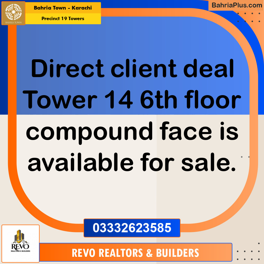 950 Sq. Ft. Residential Apartment for Sale in Precinct 19 Towers -  Bahria Town, Karachi - (BP-201229)
