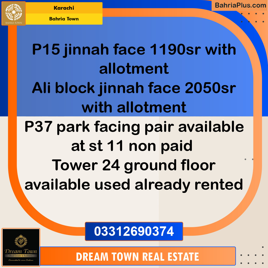 Residential Plot for Sale in Bahria Town, Karachi - (BP-201271)