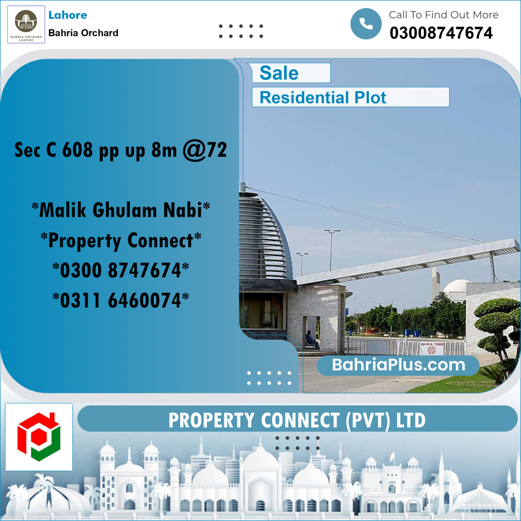 Residential Plot for Sale in Bahria Orchard, Lahore - (BP-201334)