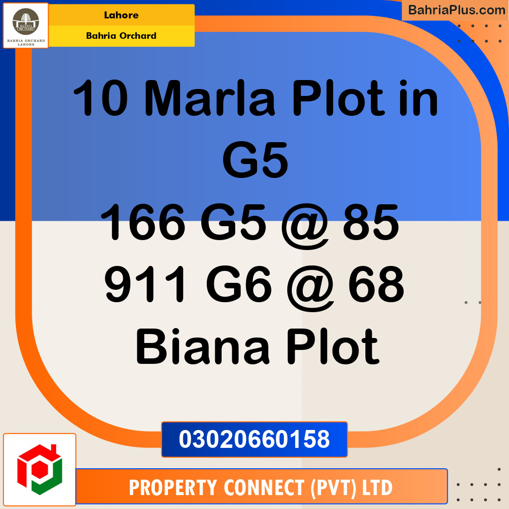 Residential Plot for Sale in Bahria Orchard, Lahore - (BP-201340)