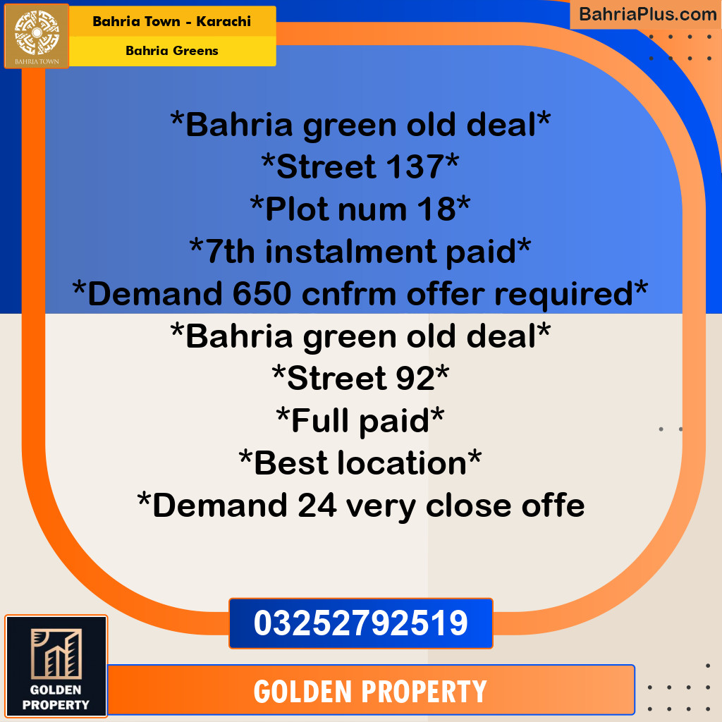 75 Sq. Yards Residential Plot for Sale in Bahria Greens -  Bahria Town, Karachi - (BP-201441)