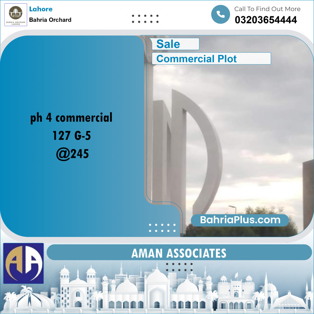 Commercial Plot for Sale in Bahria Orchard, Lahore - (BP-201504)