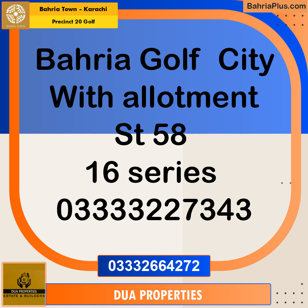 Residential Plot for Sale in Precinct 20 Golf -  Bahria Town, Karachi - (BP-201533)