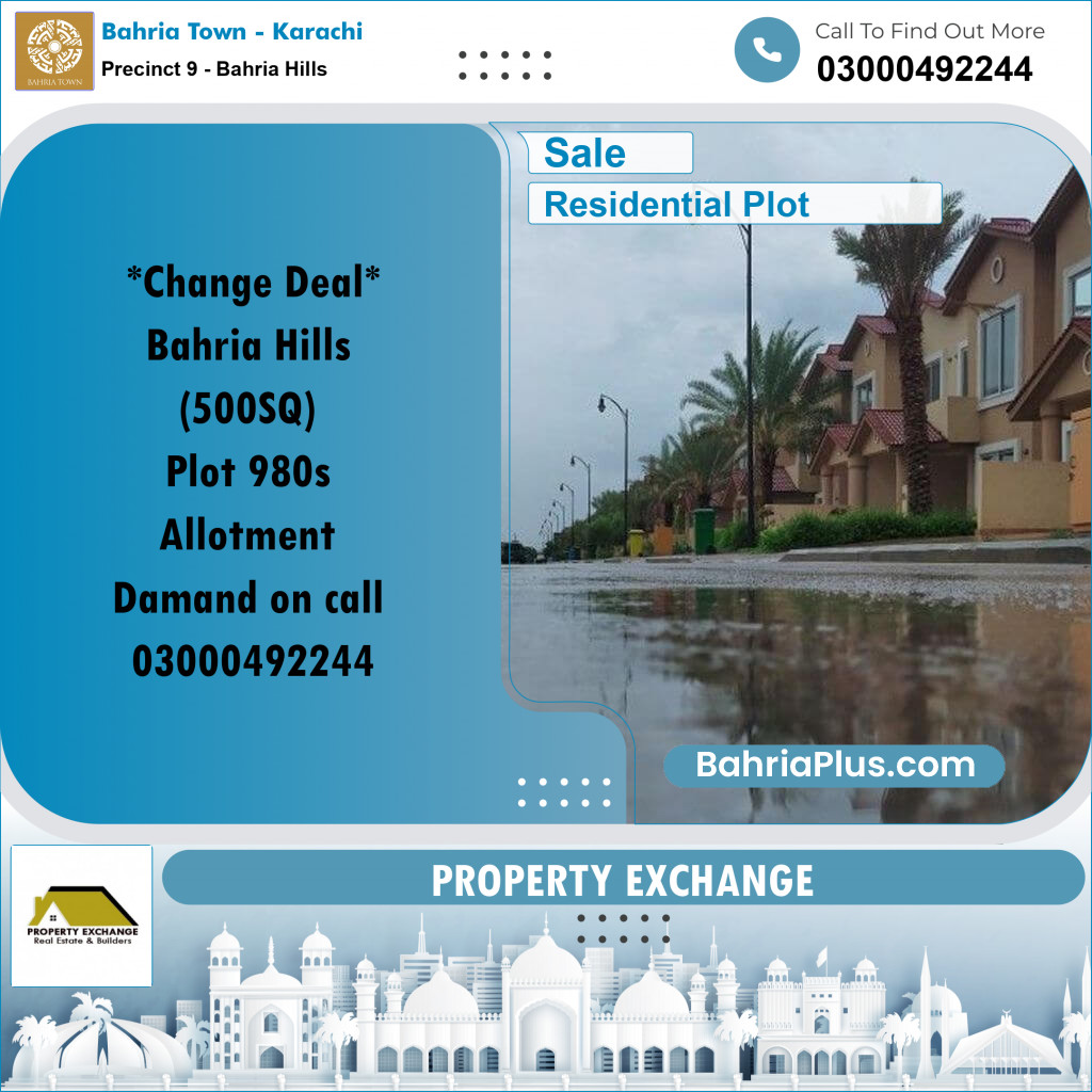 500 Sq. Yards Residential Plot for Sale in Precinct 9 - Bahria Hills -  Bahria Town, Karachi - (BP-201566)