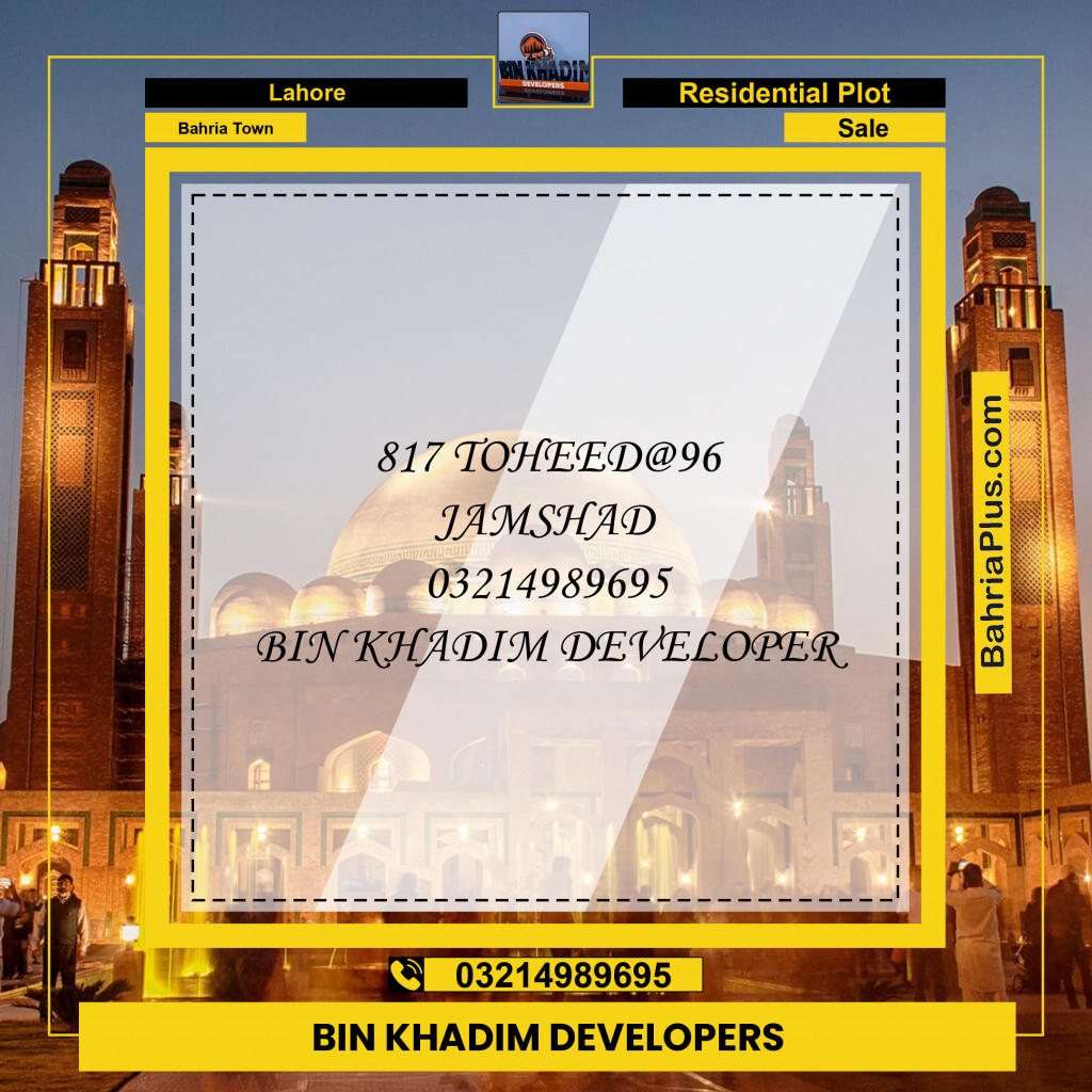 Residential Plot for Sale in Bahria Town, Lahore - (BP-201572)