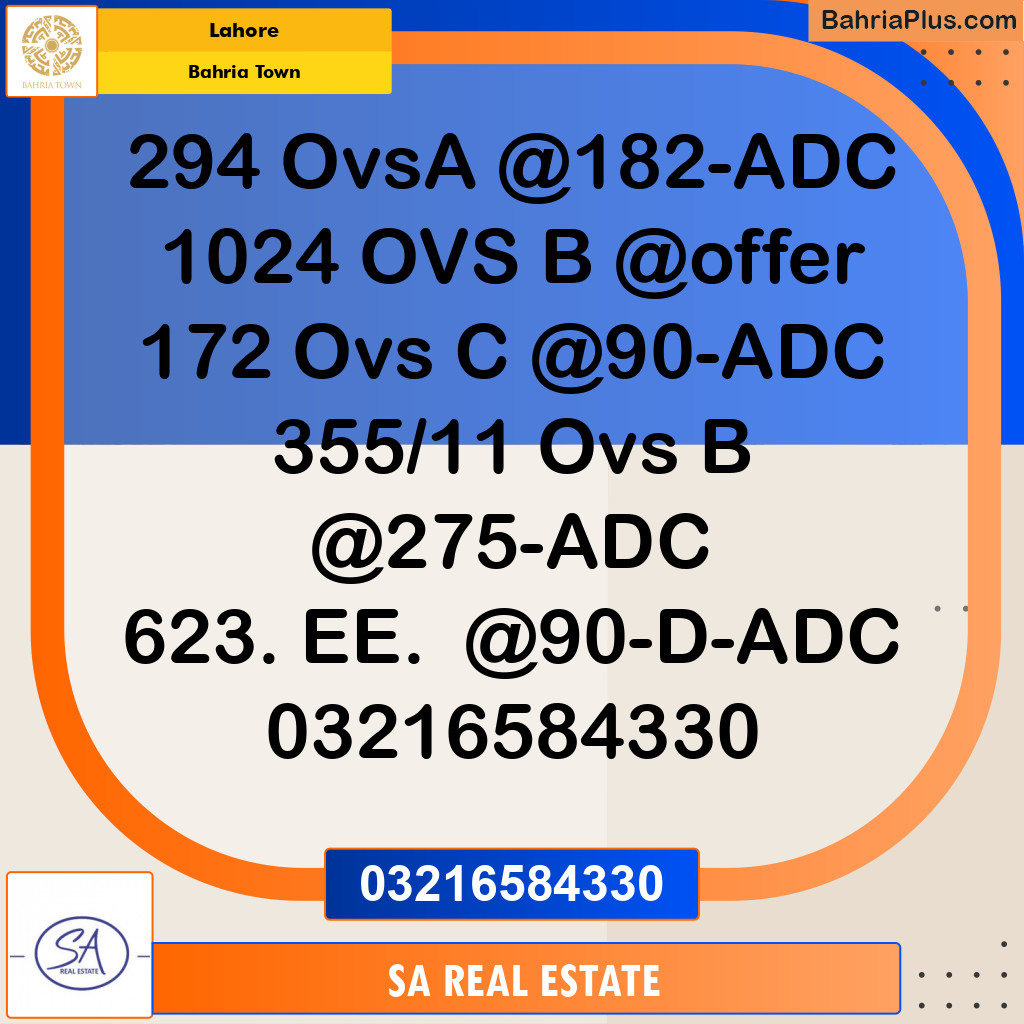 Residential Plot for Sale in Bahria Town, Lahore - (BP-201583)