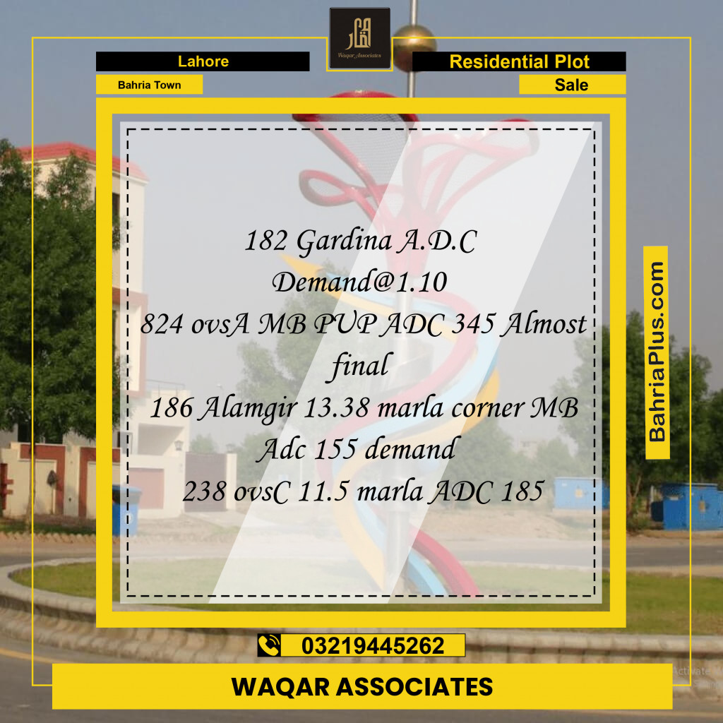 Residential Plot for Sale in Bahria Town, Lahore - (BP-201716)