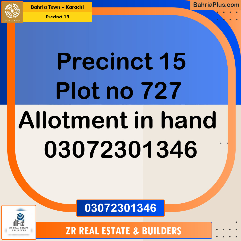 125 Sq. Yards Residential Plot for Sale in Precinct 15 -  Bahria Town, Karachi - (BP-201719)
