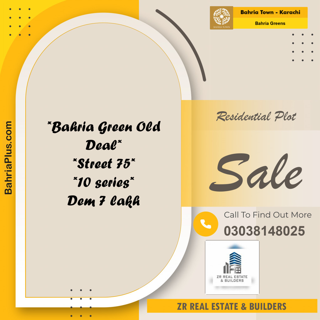 125 Sq. Yards Residential Plot for Sale in Bahria Greens - Bahria Town, Karachi - (BP-201732)