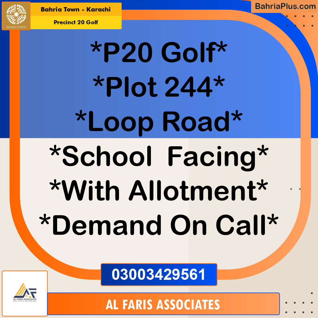 500 Sq. Yards Residential Plot for Sale in Precinct 20 Golf -  Bahria Town, Karachi - (BP-201764)