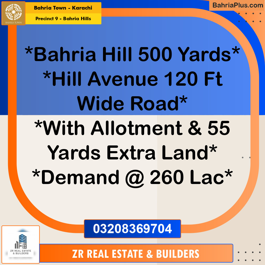 500 Sq. Yards Residential Plot for Sale in Precinct 9 - Bahria Hills -  Bahria Town, Karachi - (BP-201768)