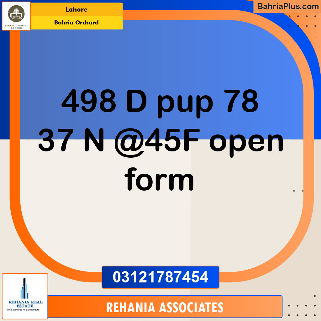 Residential Plot for Sale in Bahria Orchard, Lahore - (BP-201775)